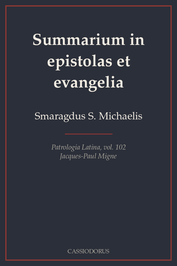 Summarium in epistolas et evangelia cover