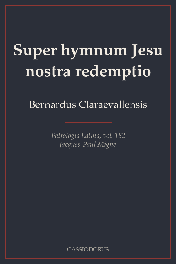 Super hymnum Jesu nostra redemptio cover