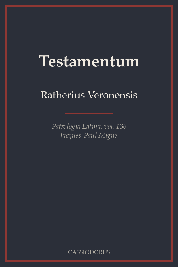 Testamentum cover