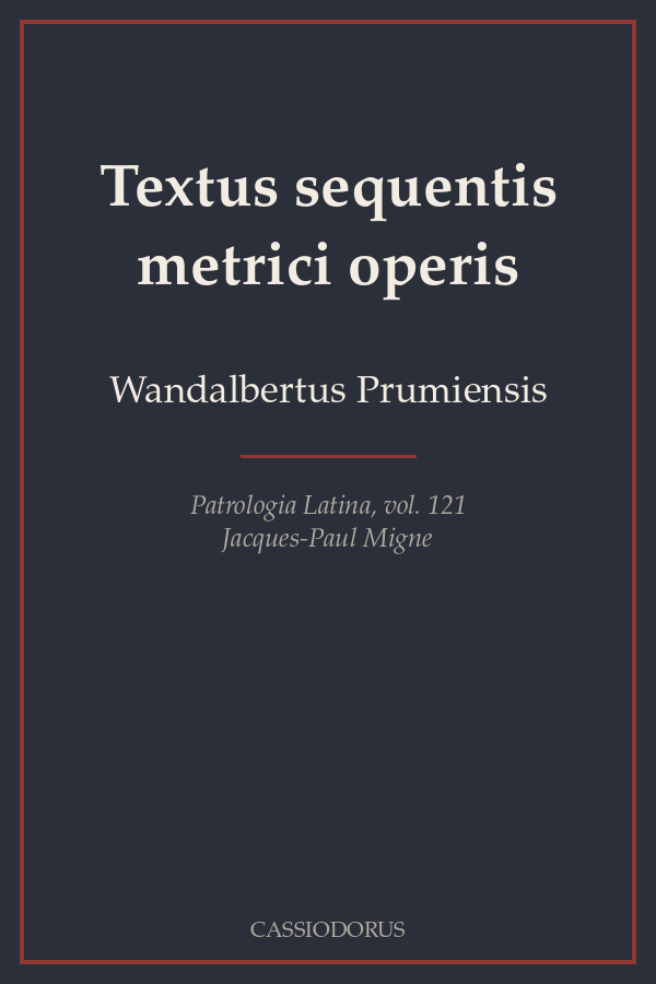 Textus sequentis metrici operis cover