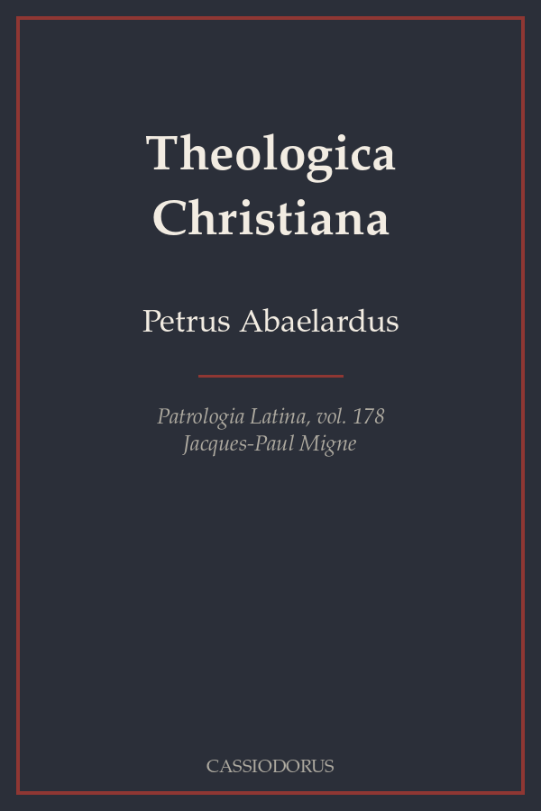Theologica Christiana cover