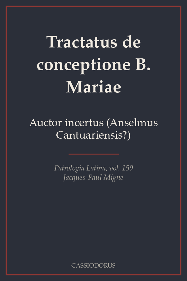 Tractatus de conceptione B. Mariae cover