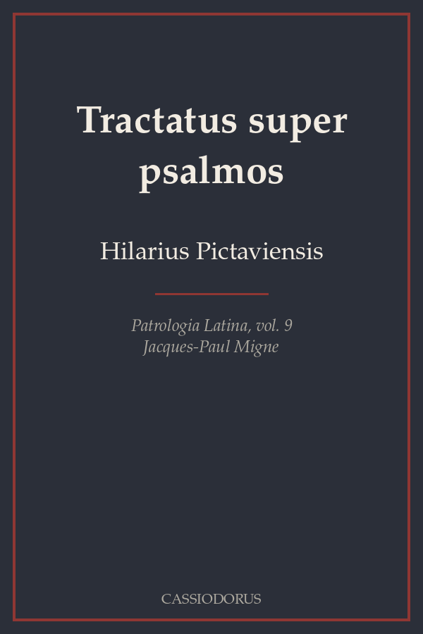 Tractatus super psalmos cover