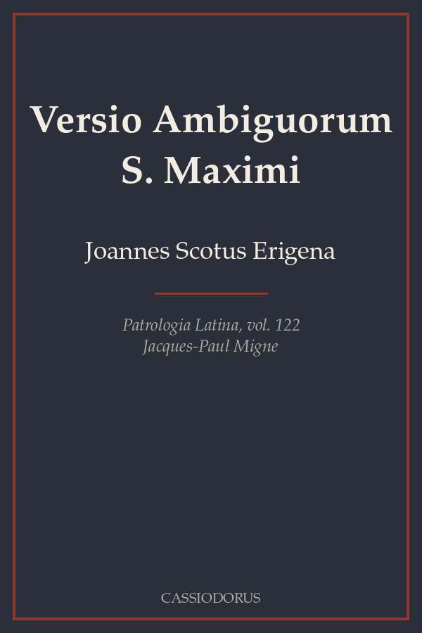 Versio Ambiguorum S. Maximi cover
