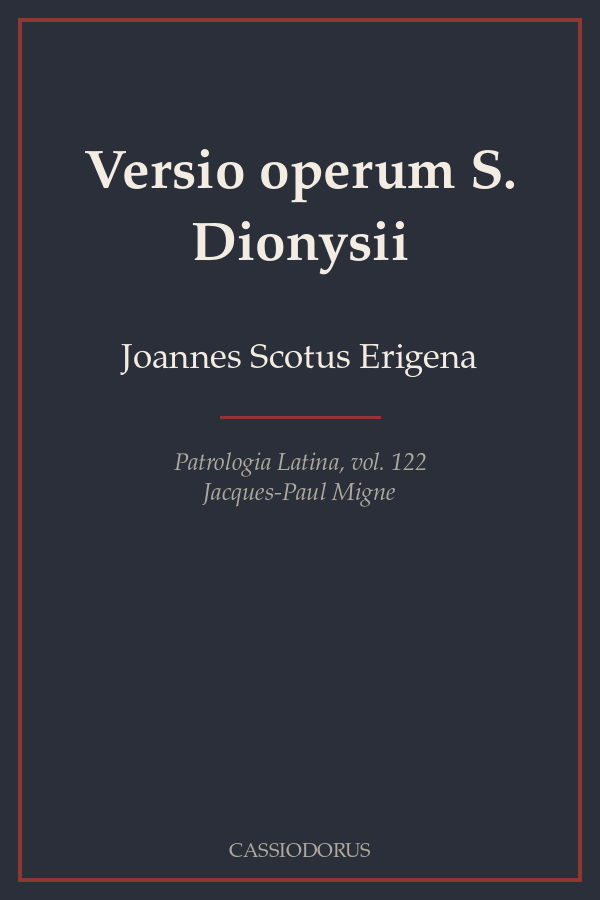 Versio operum S. Dionysii cover