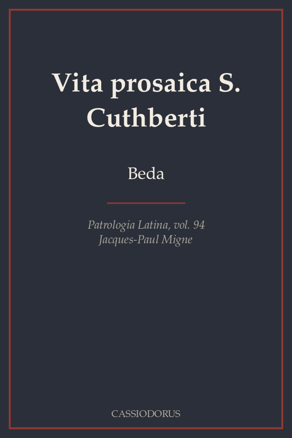 Vita prosaica S. Cuthberti cover