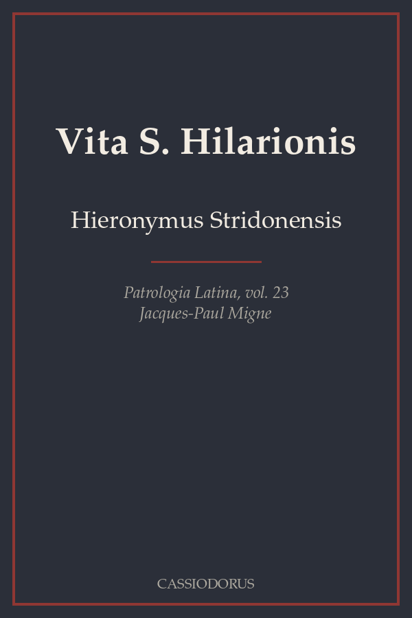 Vita S. Hilarionis cover