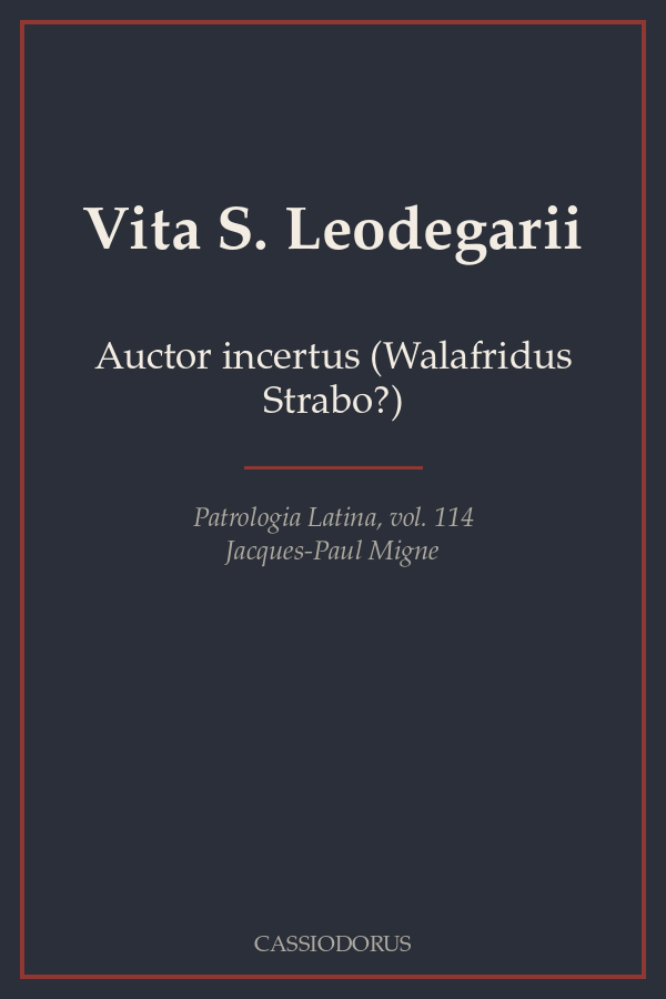 Vita S. Leodegarii cover