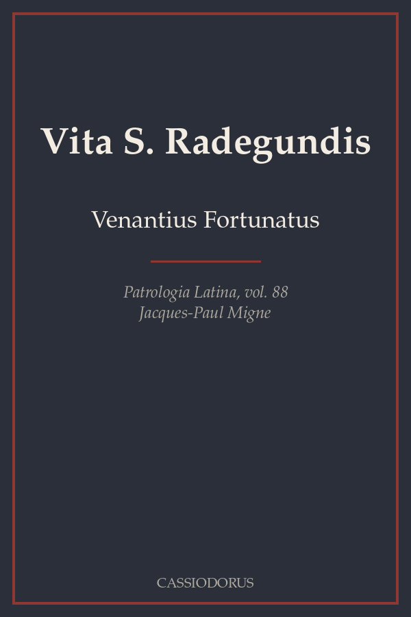 Vita S. Radegundis cover
