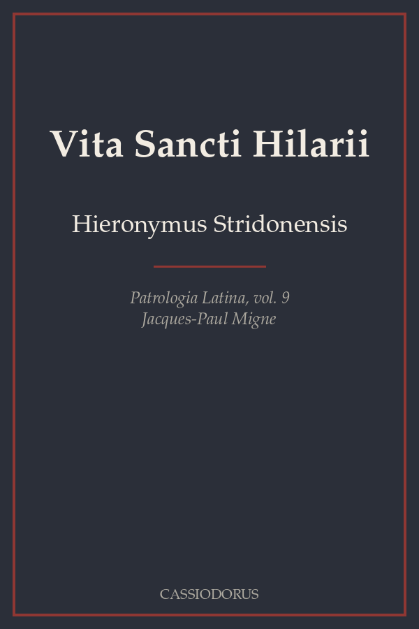 Vita Sancti Hilarii cover