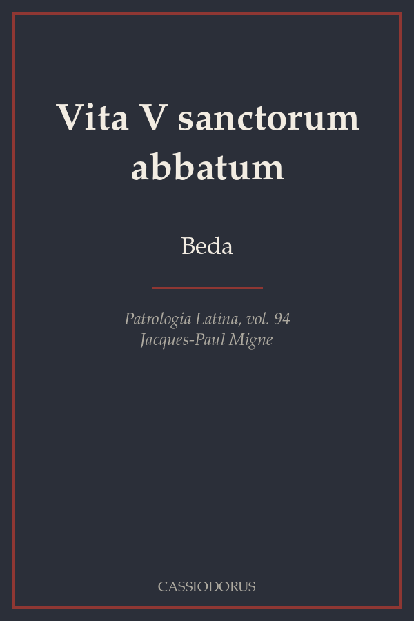 Vita V sanctorum abbatum cover